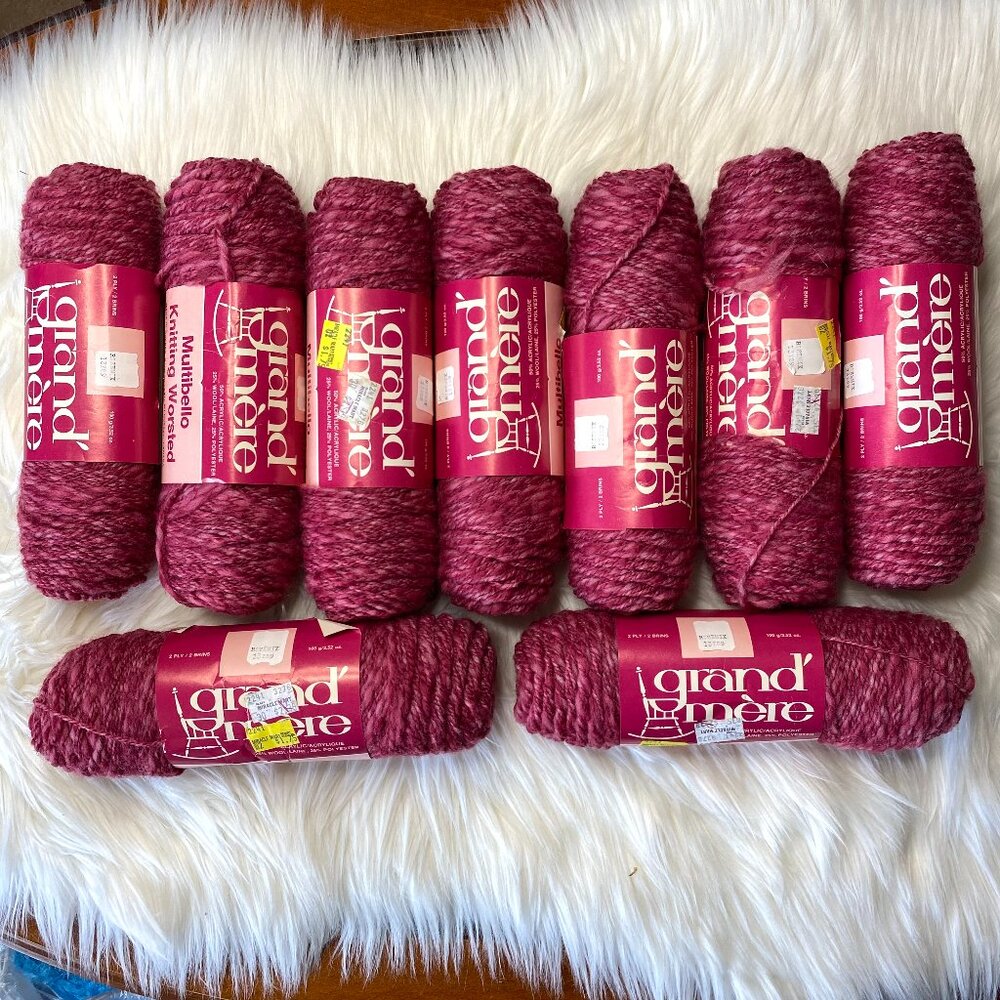 Lot of 9 Grand'mere Yarn